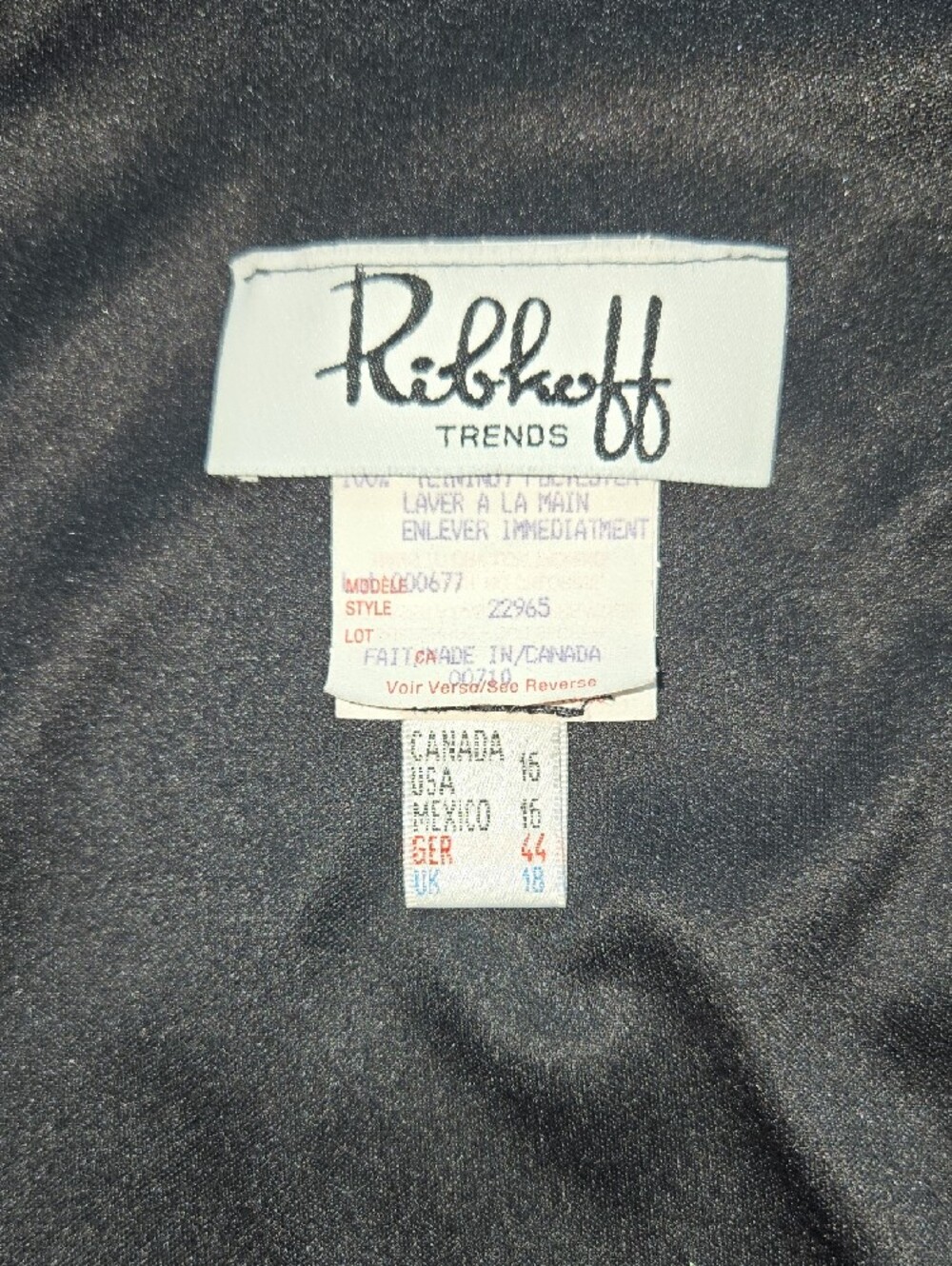Joseph Ribkoff Trends Black & Silver Wave-Pattern Zip-Front Jacket - Picture 3 of 8